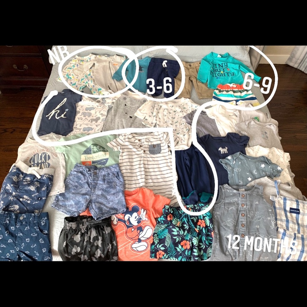Bundle of boys clothes.